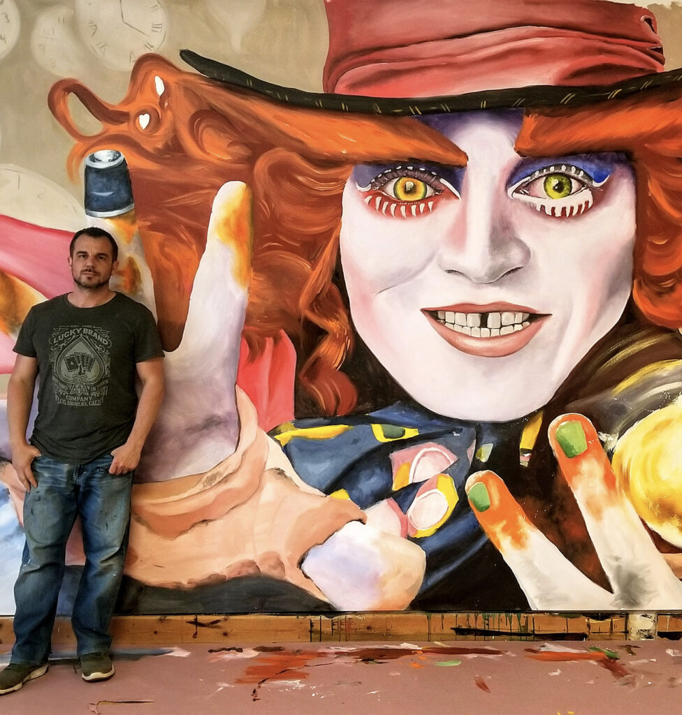 mad hatter mural by ct artist patrick ganino