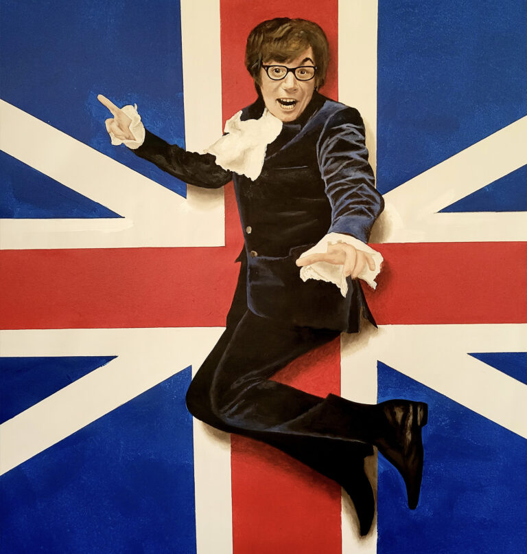 austin powers painting mural by ct artist patrick ganino